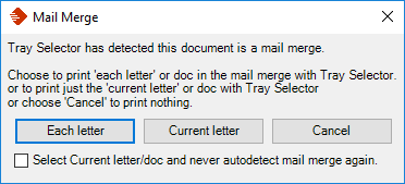Cuadro de Diálogo de Combinación de Correspondencia
